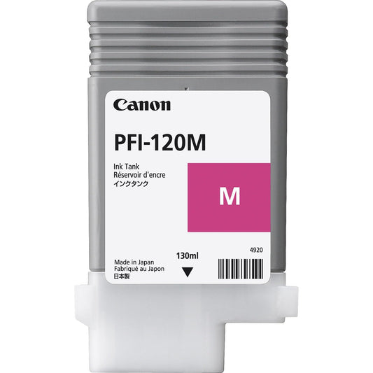 Canon PFI-120M (2887C001AA) Standard Yield Ink Cartridge (Magenta) in Retail Packaging
