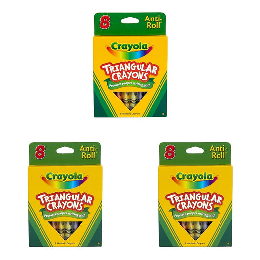 Crayola Triangular Crayons, 8-Pack, Set of 3