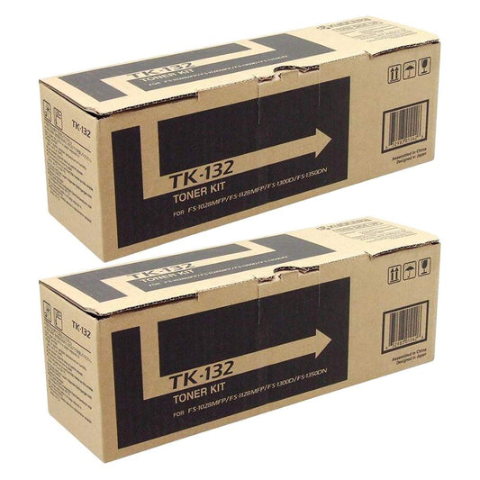 KYOCERA Tk132 Toner, 7200 Page-Yield, Black, Case of 2