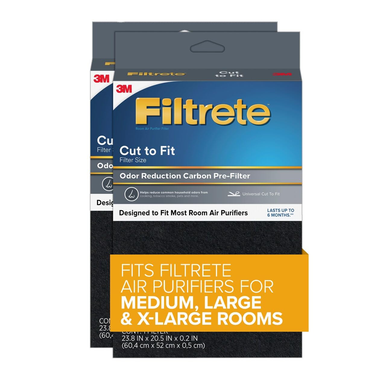 3M Filtrete Odor Defense Carbon Prefilter 2-Pack