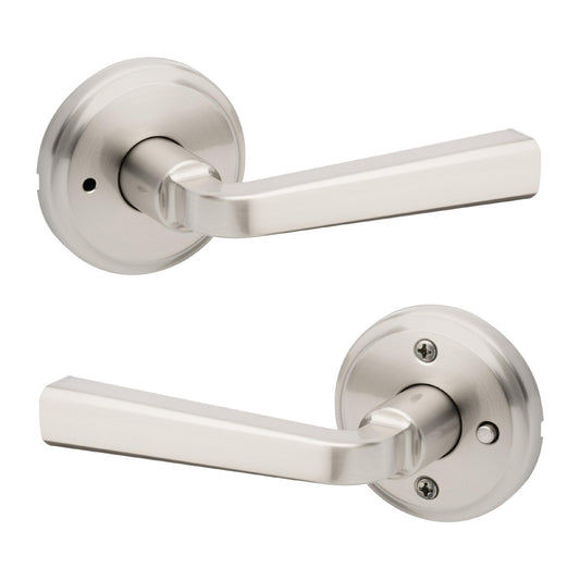Kwikset Trafford Privacy Door Lever, Satin Nickel