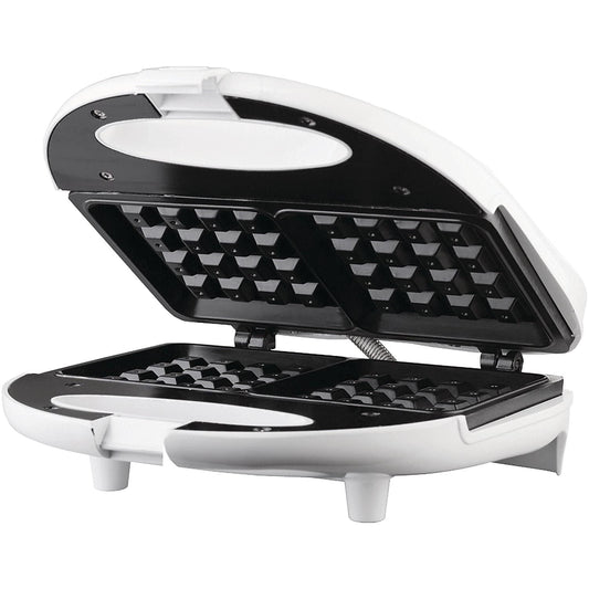 Brentwood Dual Waffle Maker White, Non-Stick