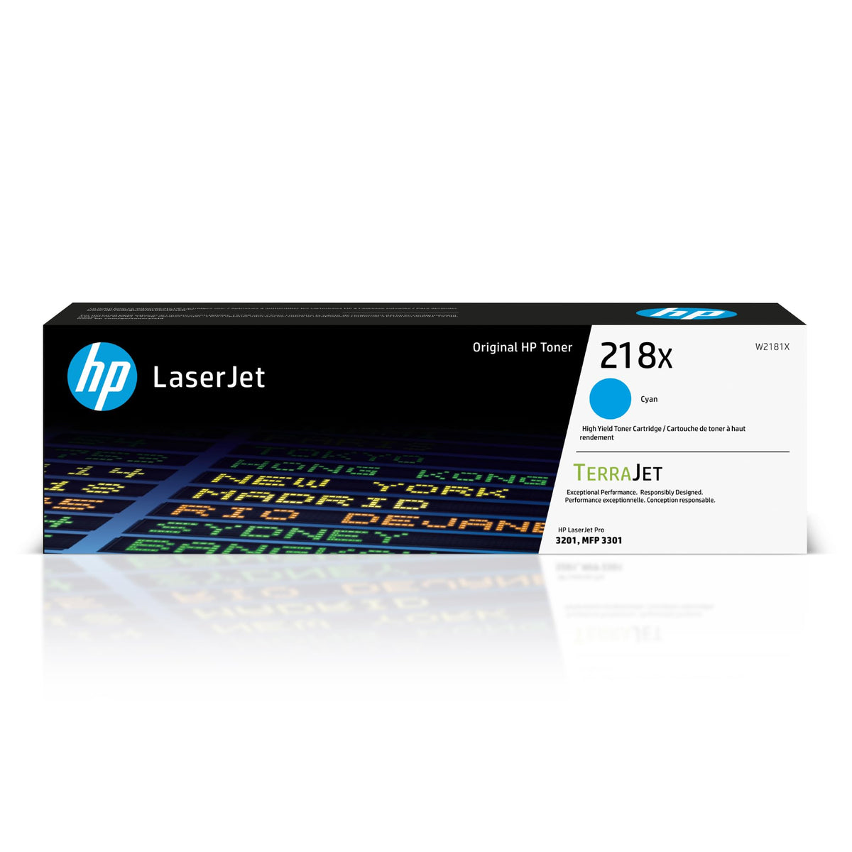 HP OEM W2181X (HP218X) High Yield Cyan Original LaserJet Toner Cartridge 2.5K Yld