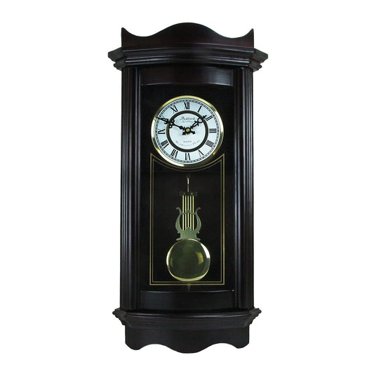Bedford Clock Collection 25" Chiming Pendulum Wall Clock