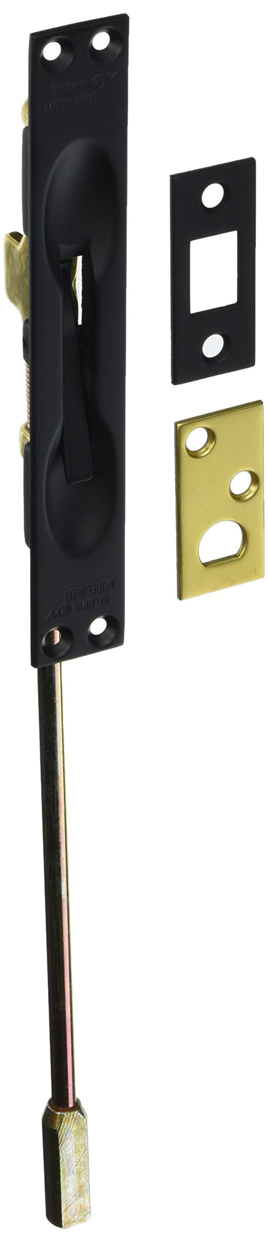 Baldwin 060019012 Flush Bolt 12" Black