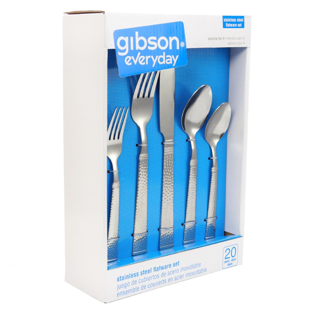 Gibson Everyday 20-Piece Stainless Steel Flatware Set