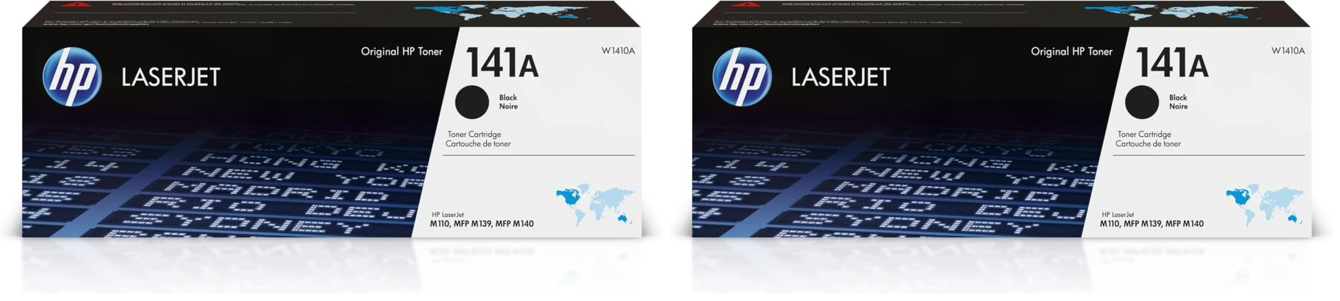 HP 141A Black Toner Cartridge W1410A Pack of 2