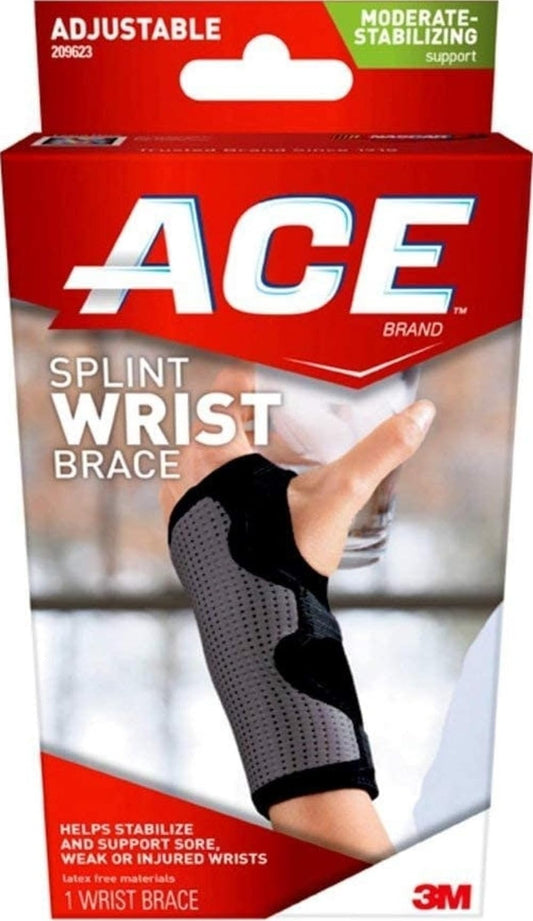 ACE Brand Reversible Wrist Brace Wrist Support for Sore Weak and Injured Wrists Breathable One Size Fits Most
