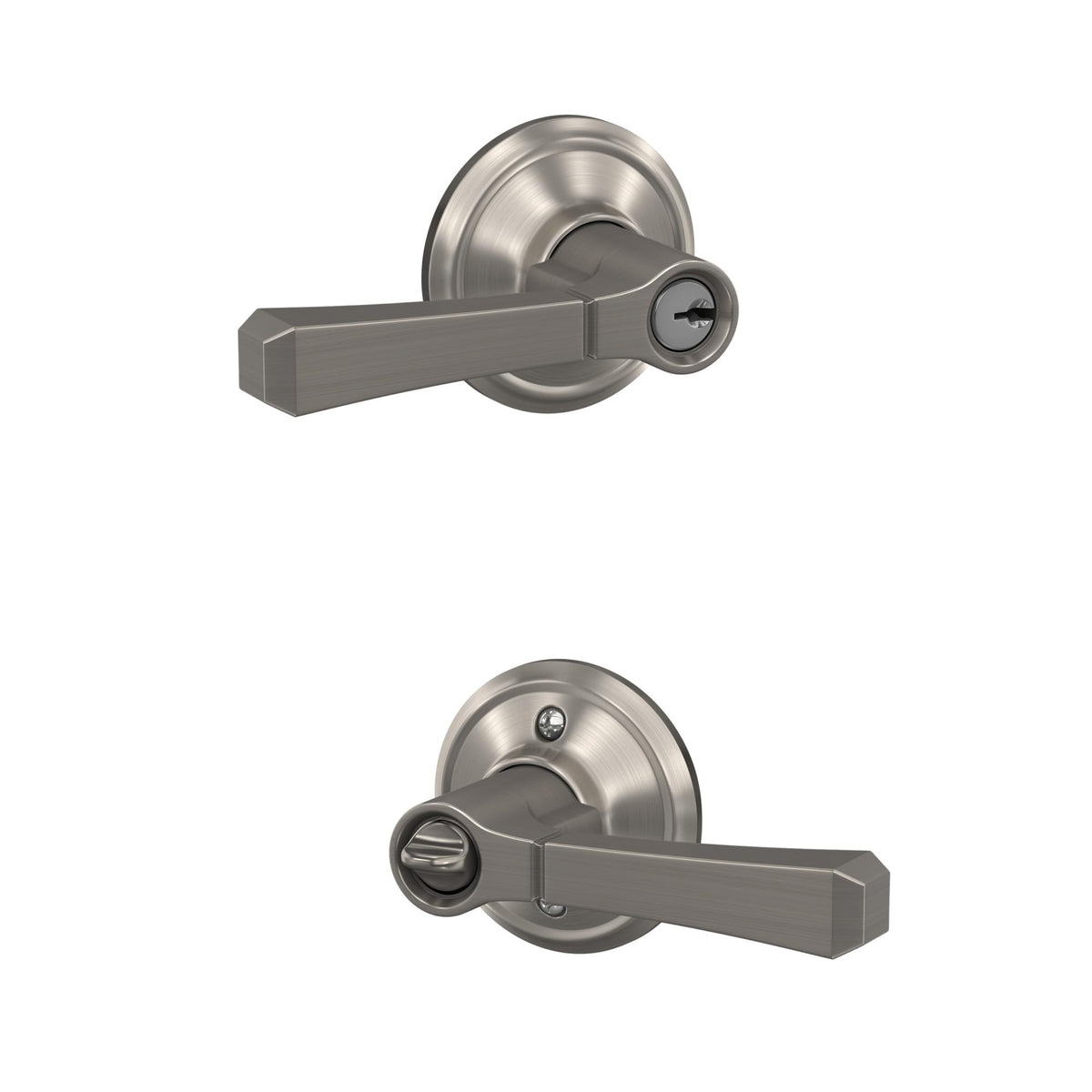 SCHLAGE Plymouth F51A 626 Keyed Entry Lock Satin Chrome