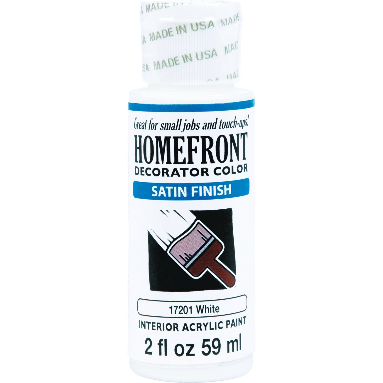 Homefront Satin White Paint 2 oz