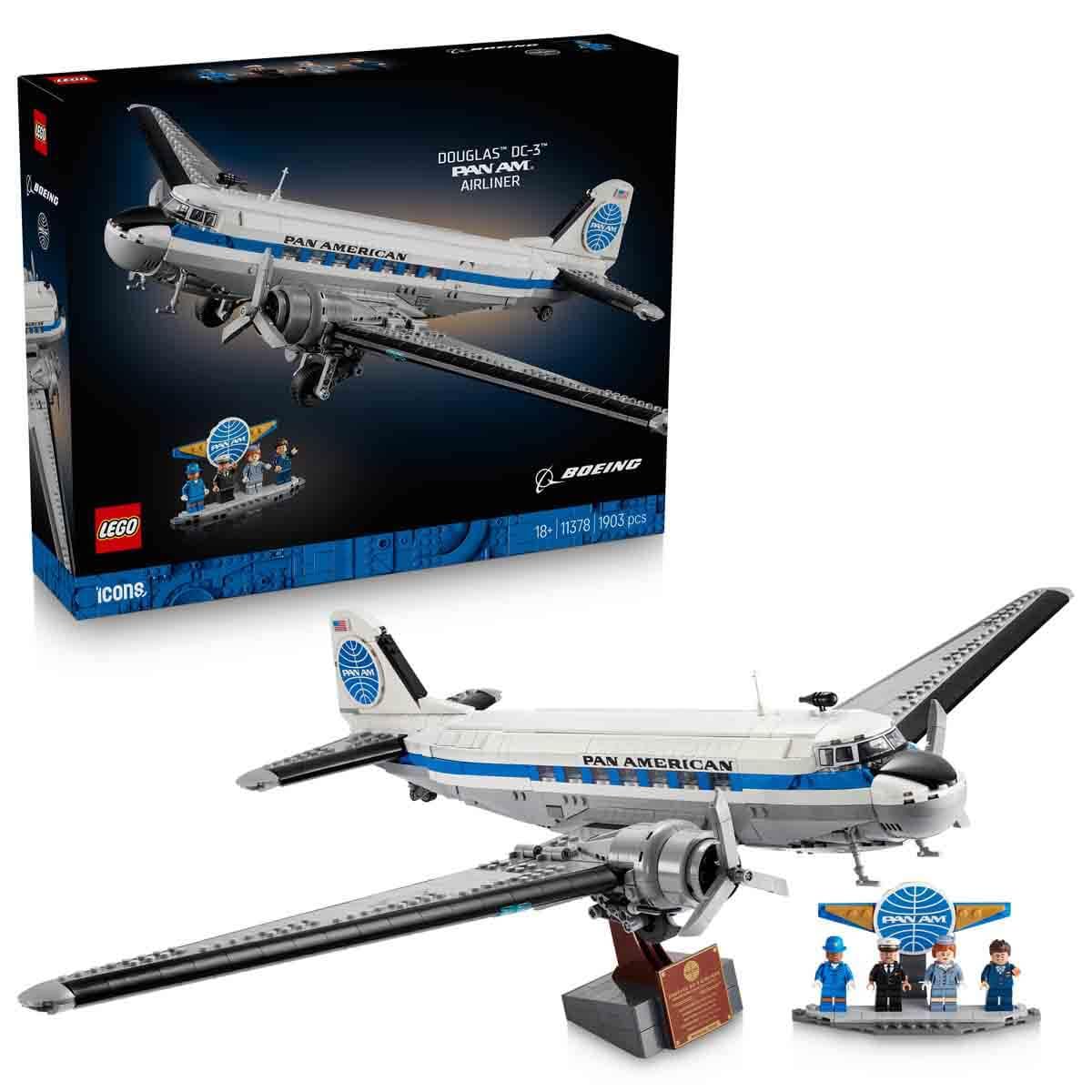 LEGO Icons Douglas DC-3 Pan Am Set 11378, 1903 Pieces