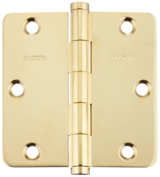 Baldwin 1435031I Radius Mortise Hinge Bright Brass