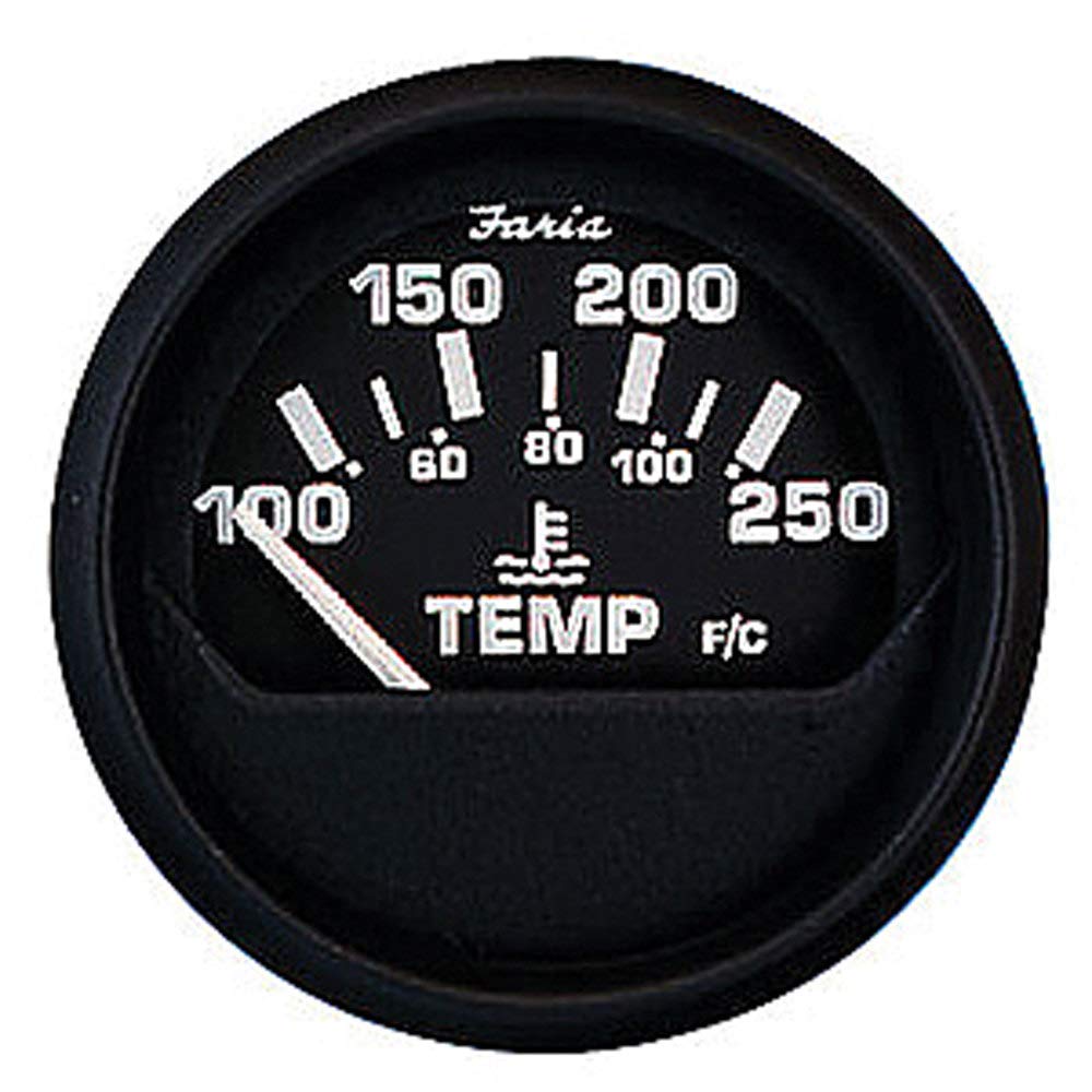 Faria Euro Water Temperature Gauge 12812 2in Black