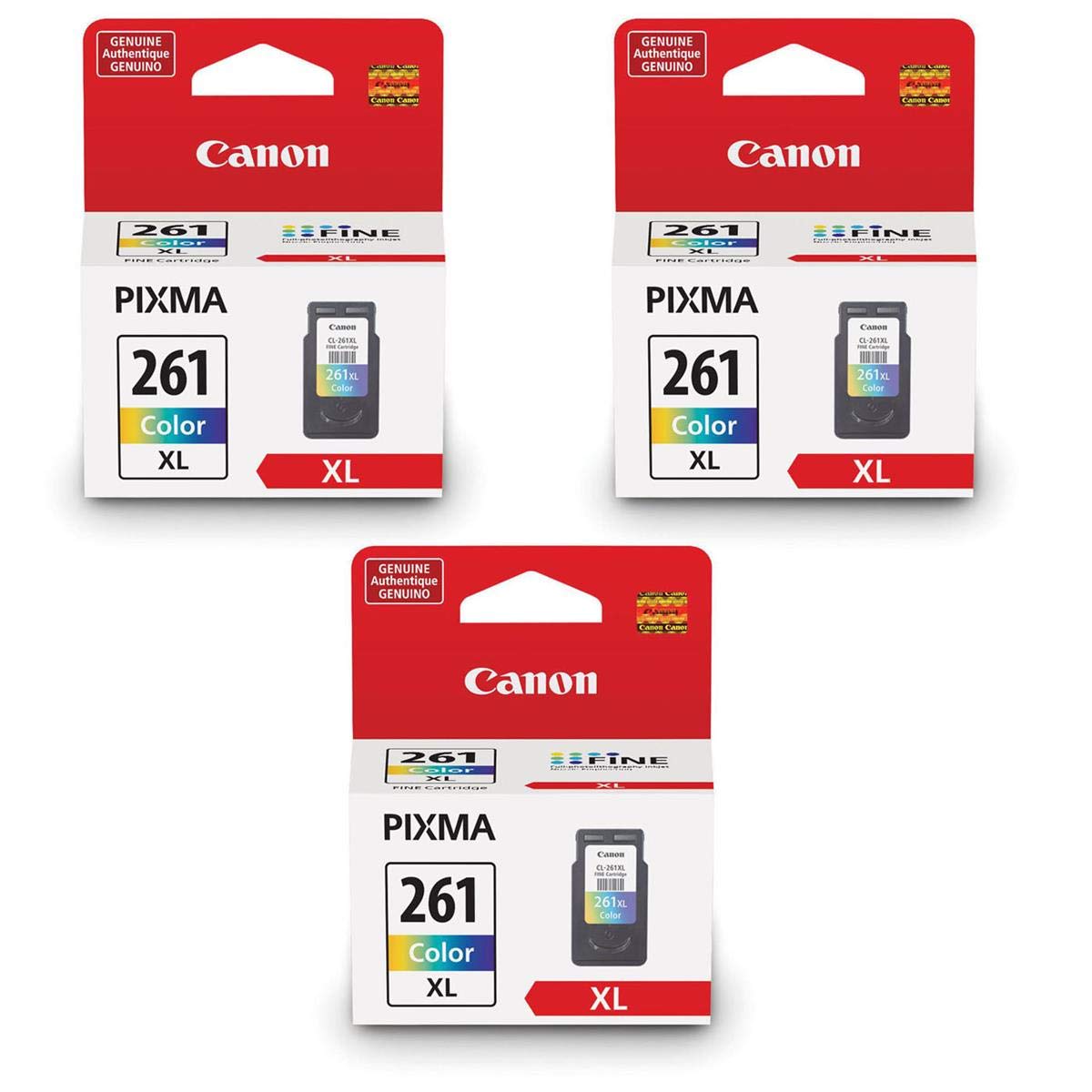 Canon CL-261XL Color Ink Cartridge 3 Pack