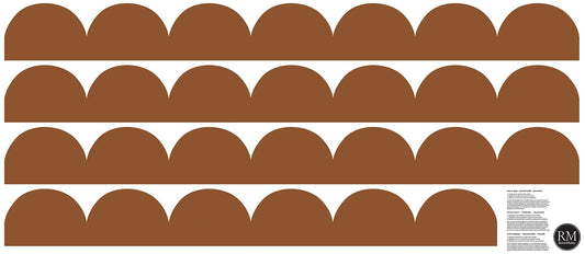 RoomMates Brown Scallop Border Decal RMDM5545