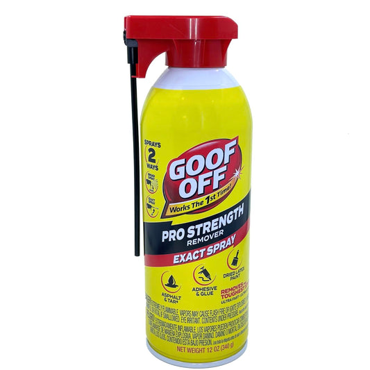 Goof Off 12 oz. Pro Strength Exact Spray Texture Remover for Latex Paint and Adhesive Remover on Multisurface 1 Pack FG658ES