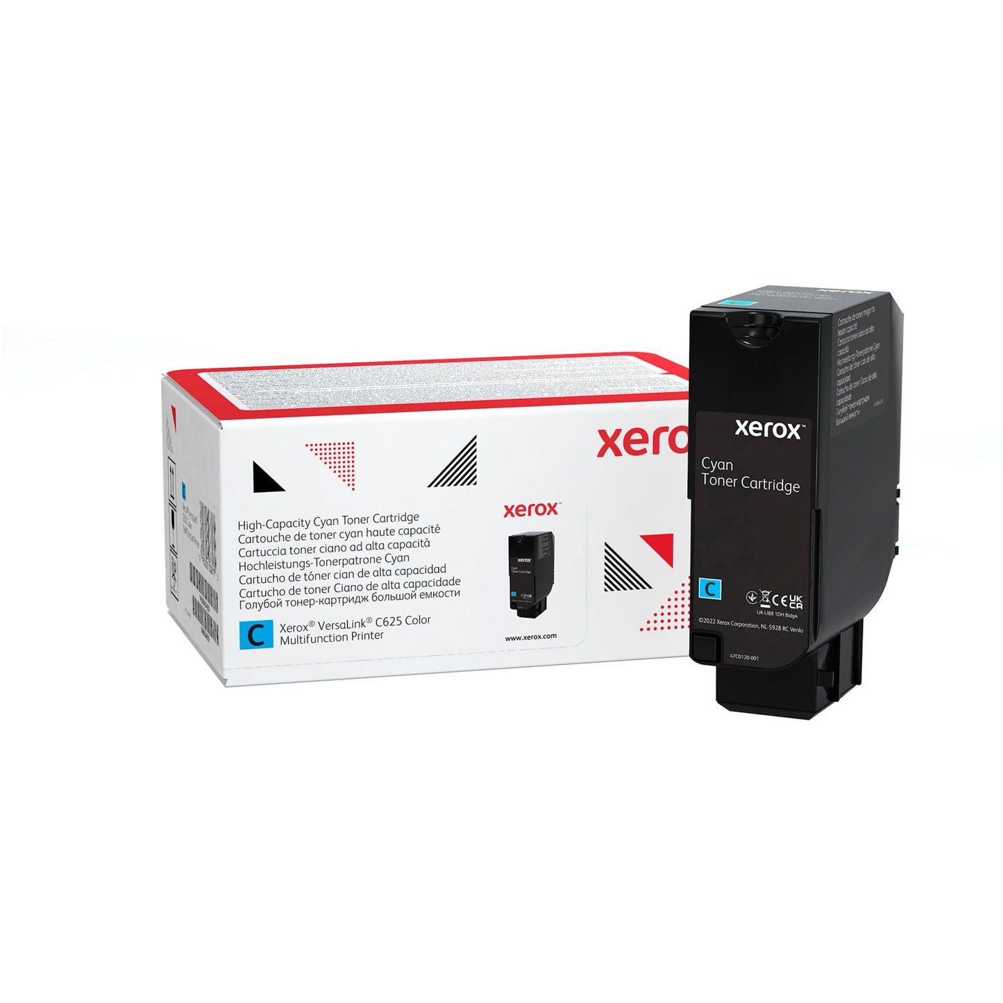 Xerox Genuine VersaLink C625 High Capacity Cyan Toner Cartridge, 16,000 Page Yield, 006R04637