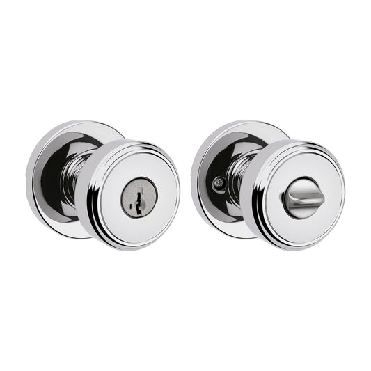 Kwikset Maven Entry Door Knob Polished Chrome