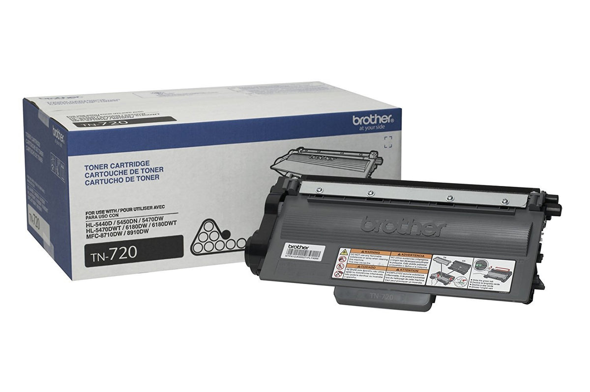 Brother Genuine TN-720 (TN720) Black Laser Toner Cartridge 2-Pack