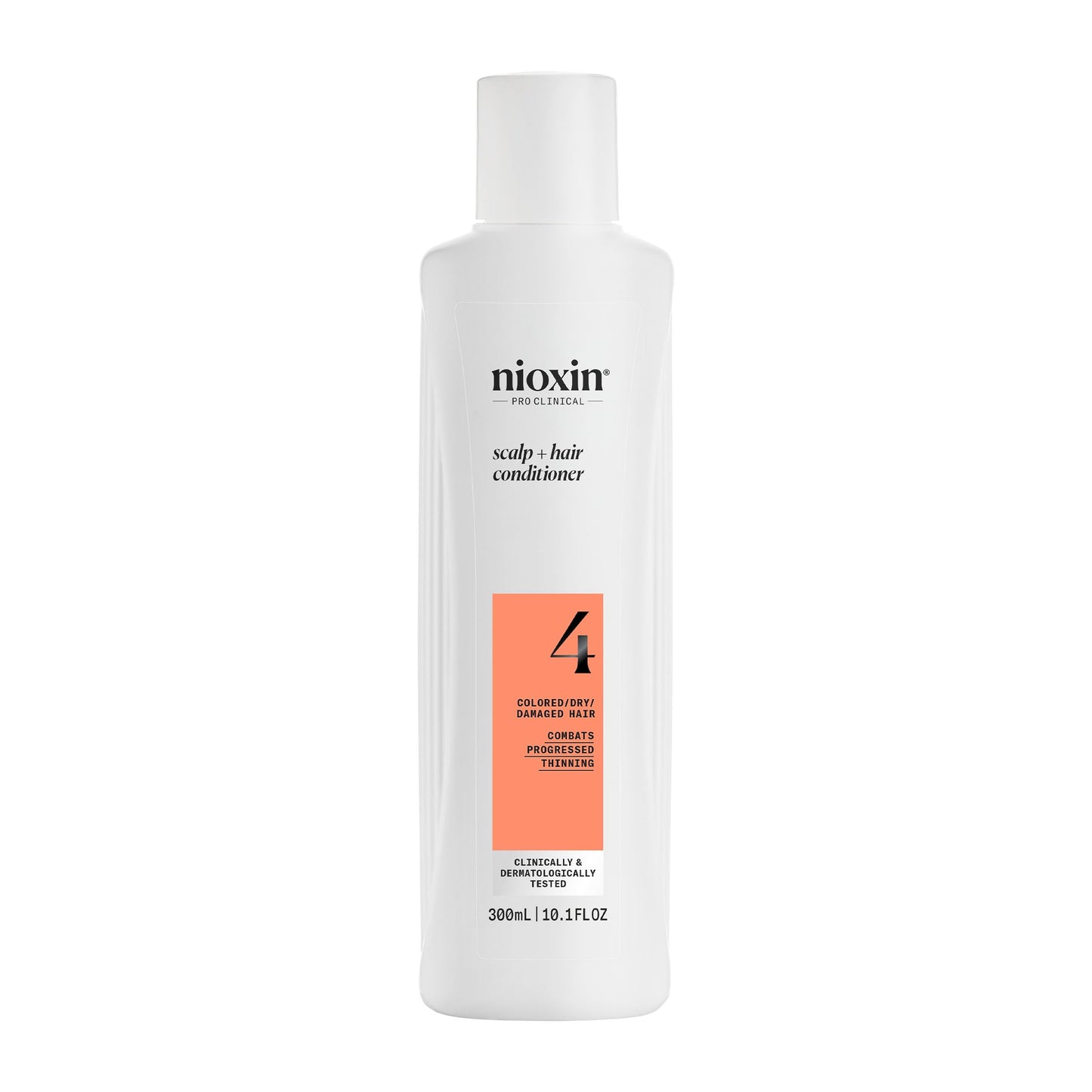 Nioxin System 4 Scalp + Hair Conditioner | For Colored or Damaged Hair with Progressed Thinning | With Niacinamide and Biotin | 10 Fl oz.