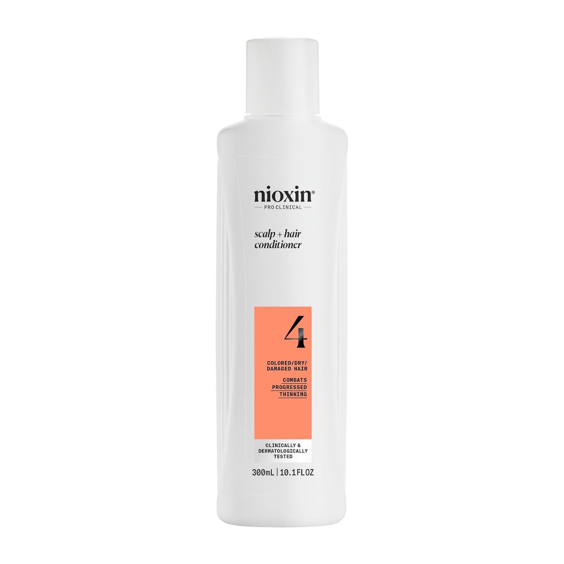 Nioxin System 4 Scalp + Hair Conditioner | For Colored or Damaged Hair with Progressed Thinning | With Niacinamide and Biotin | 10 Fl oz.