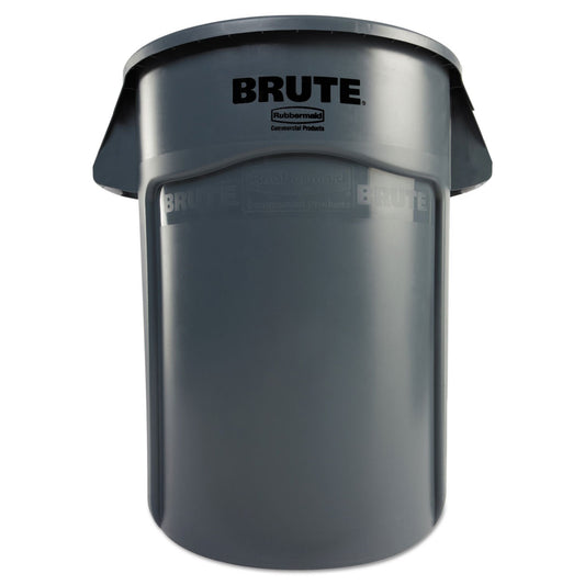 Rubbermaid Commercial 264360GY Brute Vented Trash Receptacle Round 44 gal Gray