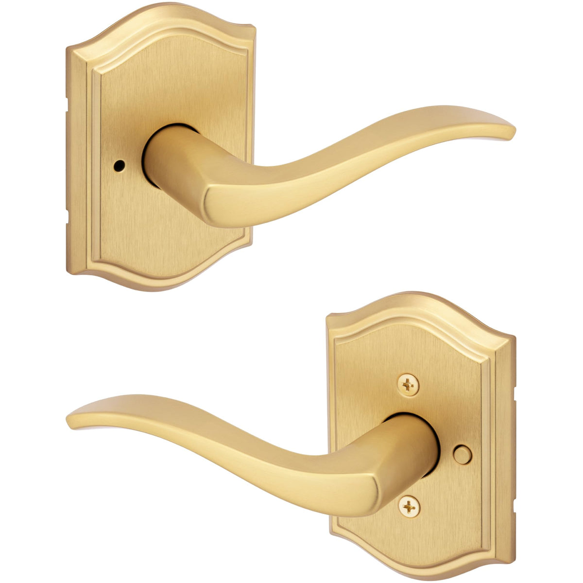 Kwikset Sedona Privacy Door Lever Satin Brass
