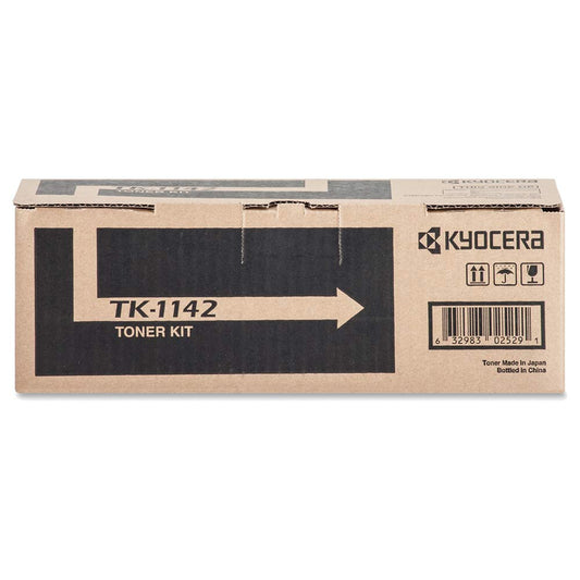 Kyocera 1T02ML0US0 Model TK-1142 Black Toner Cartridge for use with Kyocera ECOSYS M2035dn, M2535dn, FS-1035MFP and FS-1135MFP Laser Printers; Up to 7200 Pages Yield at 5% Coverage