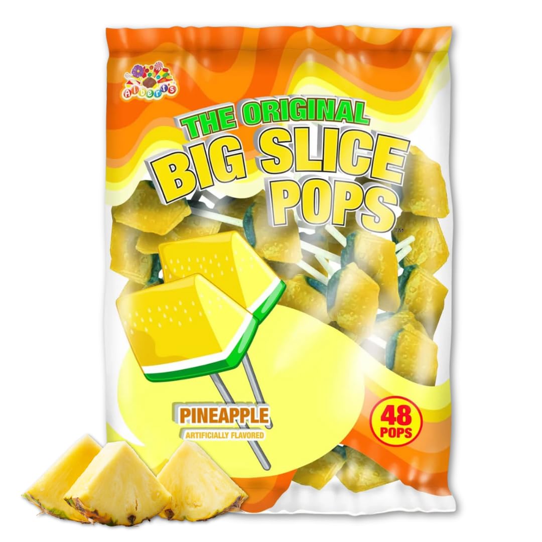 Alberts Big Slice Pops Pineapple 48ct 20oz