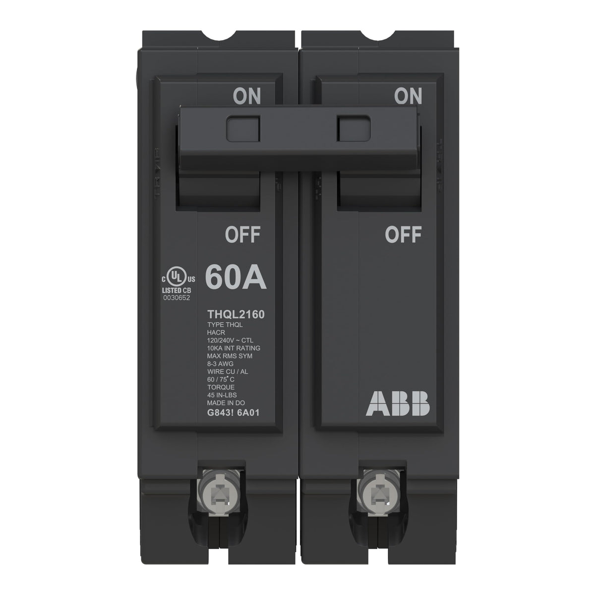 ABB Q-Line THQL2160 Circuit Breaker 60 Amp Double Pole