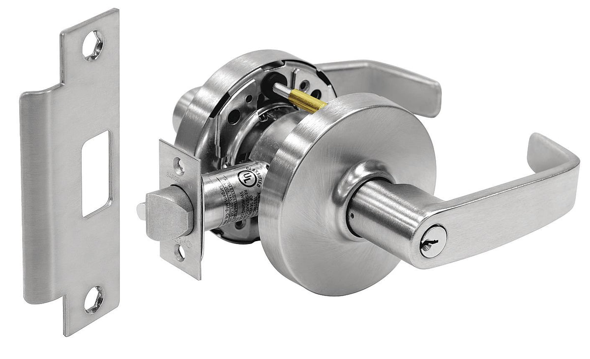 Sargent 10-Line Satin Chrome Cylindrical Lock 1-3/4"–2"