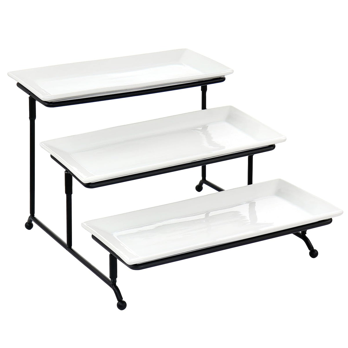 Elama Porcelain 3 Tier Serveware Set ELM-213