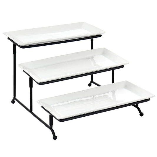 Elama Porcelain 3 Tier Serveware Set ELM-213