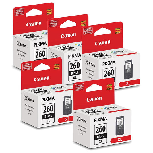 Canon PG-260XL Black Ink Cartridge 5-Pack