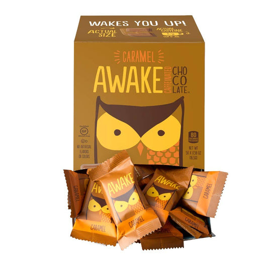 AWAKE Caffeinated Caramel Chocolate Bites 50 Pack