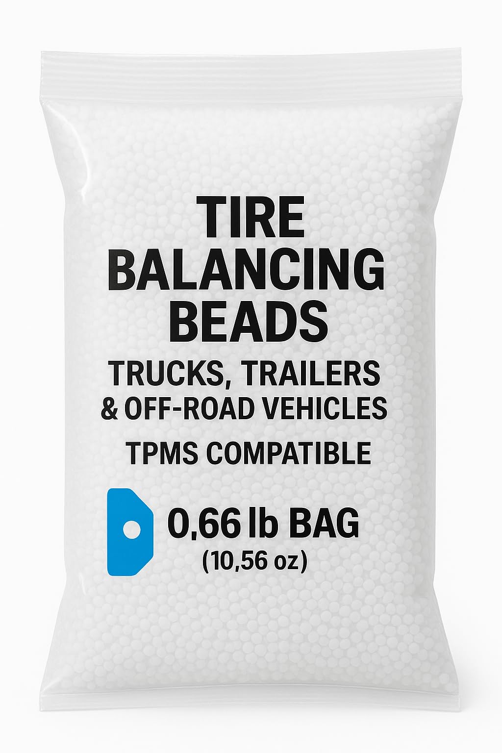 magnum+ Tire Balancing Beads for Trucks, Trailer, Off-Road Vehicles – TPMS Compatible Tempered Glass Wheel Balance Beads – One Bag x 10.5oz/300g