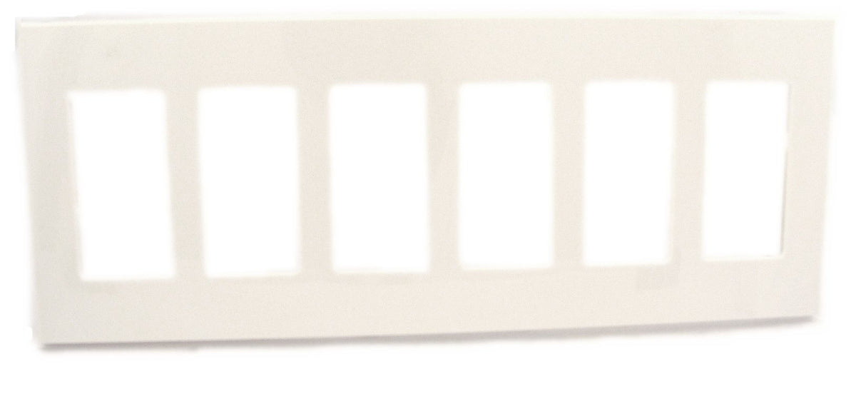 Leviton Decora Plus Wallplate 6-Gang White
