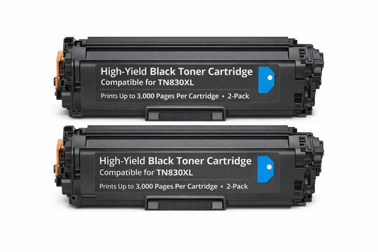 Triplenet Pricing High Yield Black Toner Cartridge 2 Pack – Replacement for TN830XL – Compatible Laser Printer Toner Cartridge – Prints Up to 3,000 Pages Each
