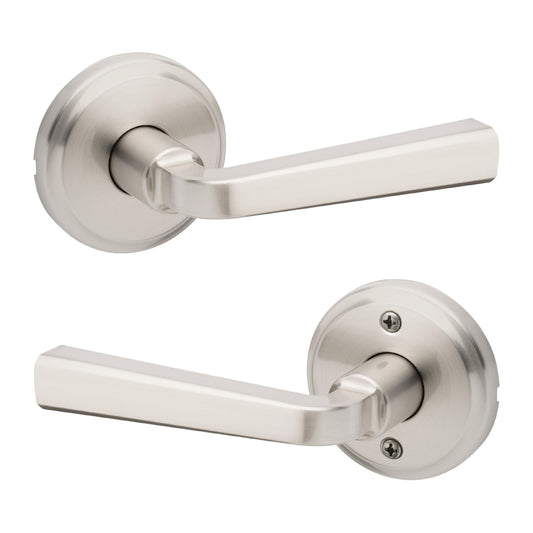 Kwikset Trafford Passage Door Lever, Satin Nickel