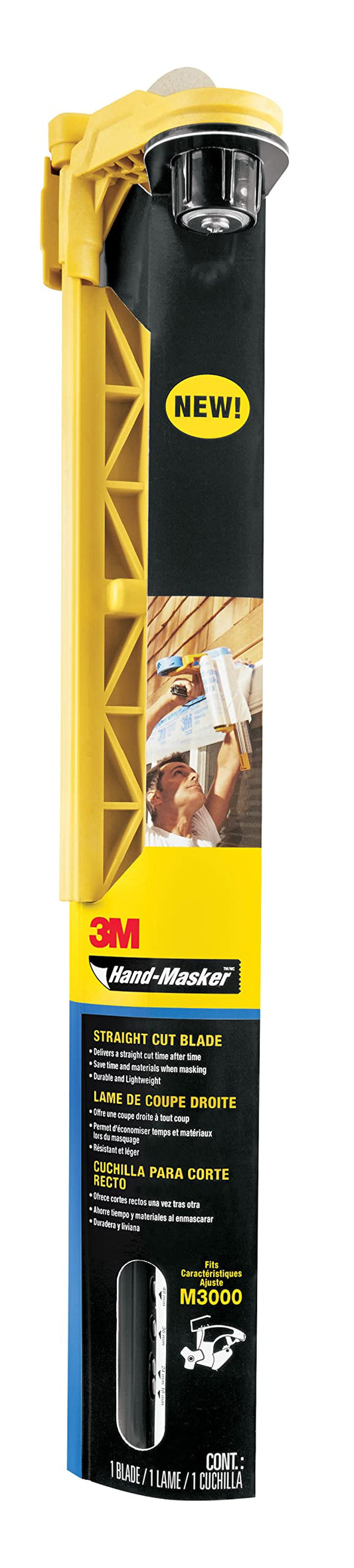 3M Hand Masker Film Blade, Fits M3000 Dispenser, Delivers a Straight Cut with Durable & Sharp Stainless Steel Blade, 12 Inch Blade, Designed to Cut Masking Film & Paper (FB12-SC)