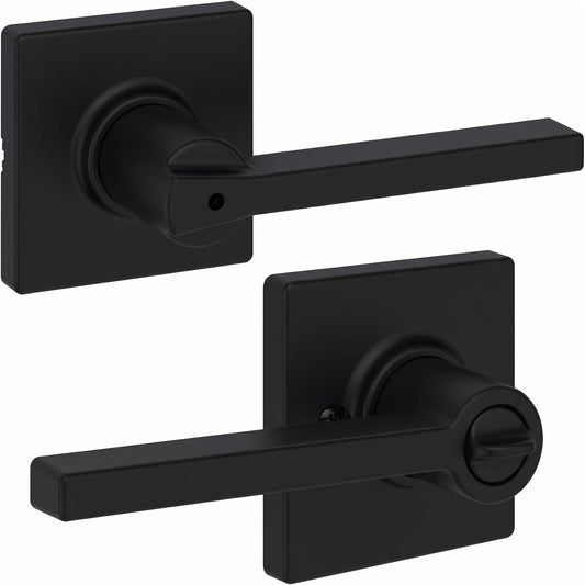 Kwikset Privacy Door Handle Matte Black 2-Pack