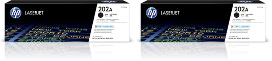 HP 202A Black Toner Cartridge CF500A Pack of 2