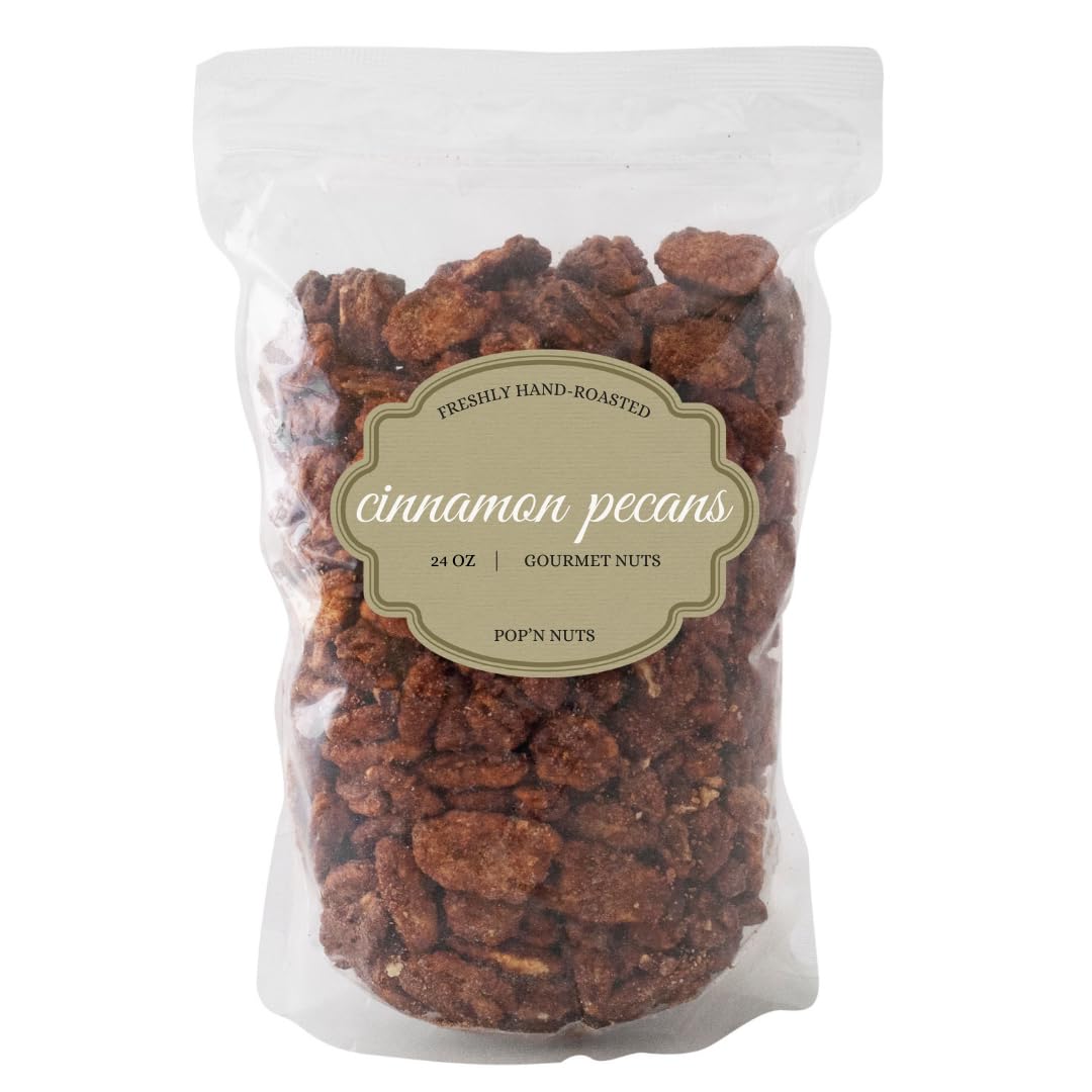 Pop'N Nuts Cinnamon Roasted Pecans 24 oz