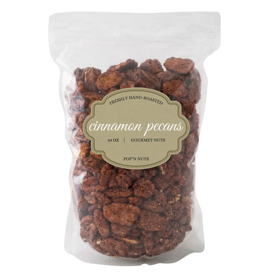 Pop'N Nuts Cinnamon Roasted Pecans 24 oz