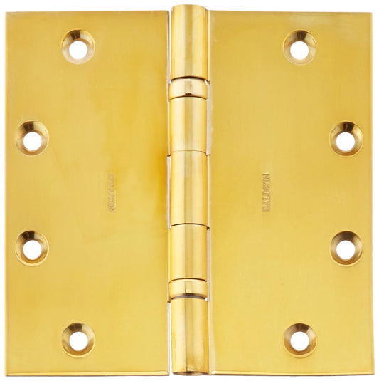 Baldwin 1051031I Square Ball Bearing Hinge, Brass