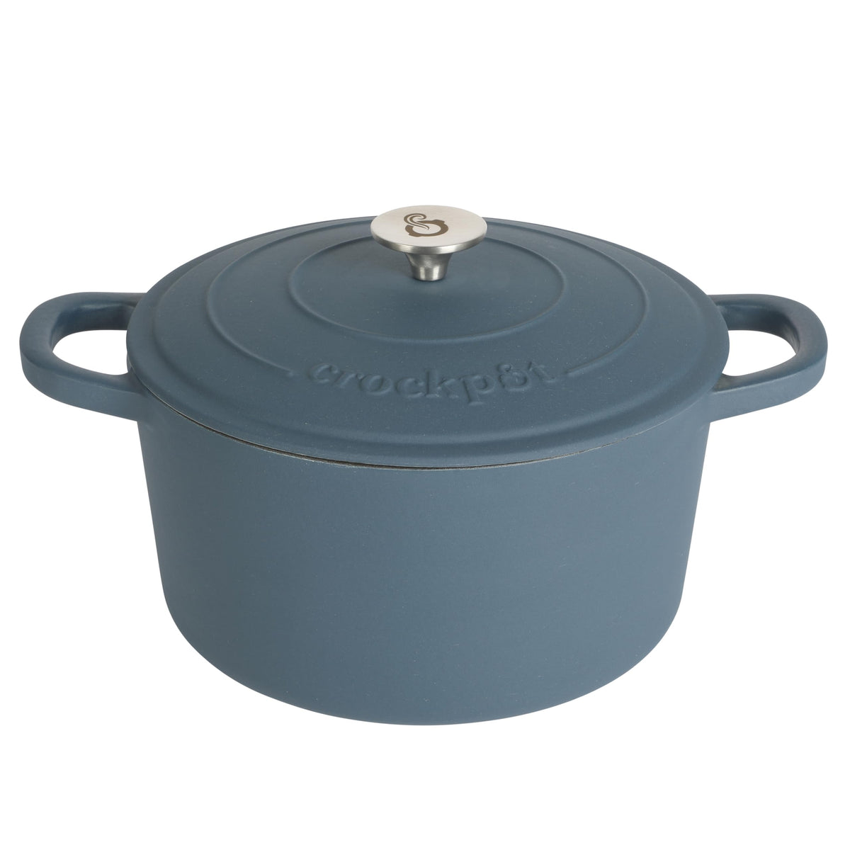 Crock-Pot Artisan 7-Quart Enameled Dutch Oven Matte Navy