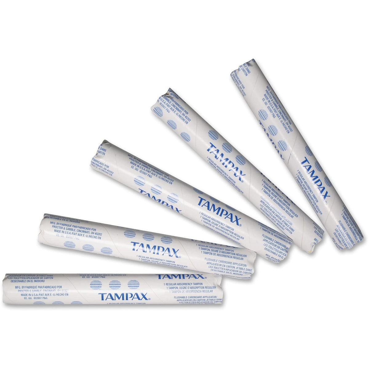 Hospeco Tampax Tampons for Vending Dispenser in Vending Tubes, Hospeco T500,(Case of 500), 7 Count, White
