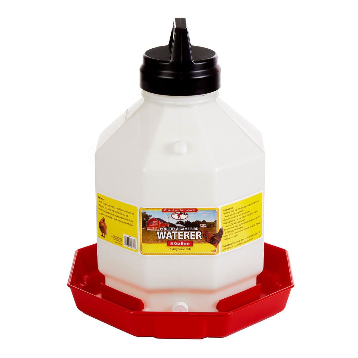 Little Giant Plastic Poultry Waterer 5 Gallon PPF5