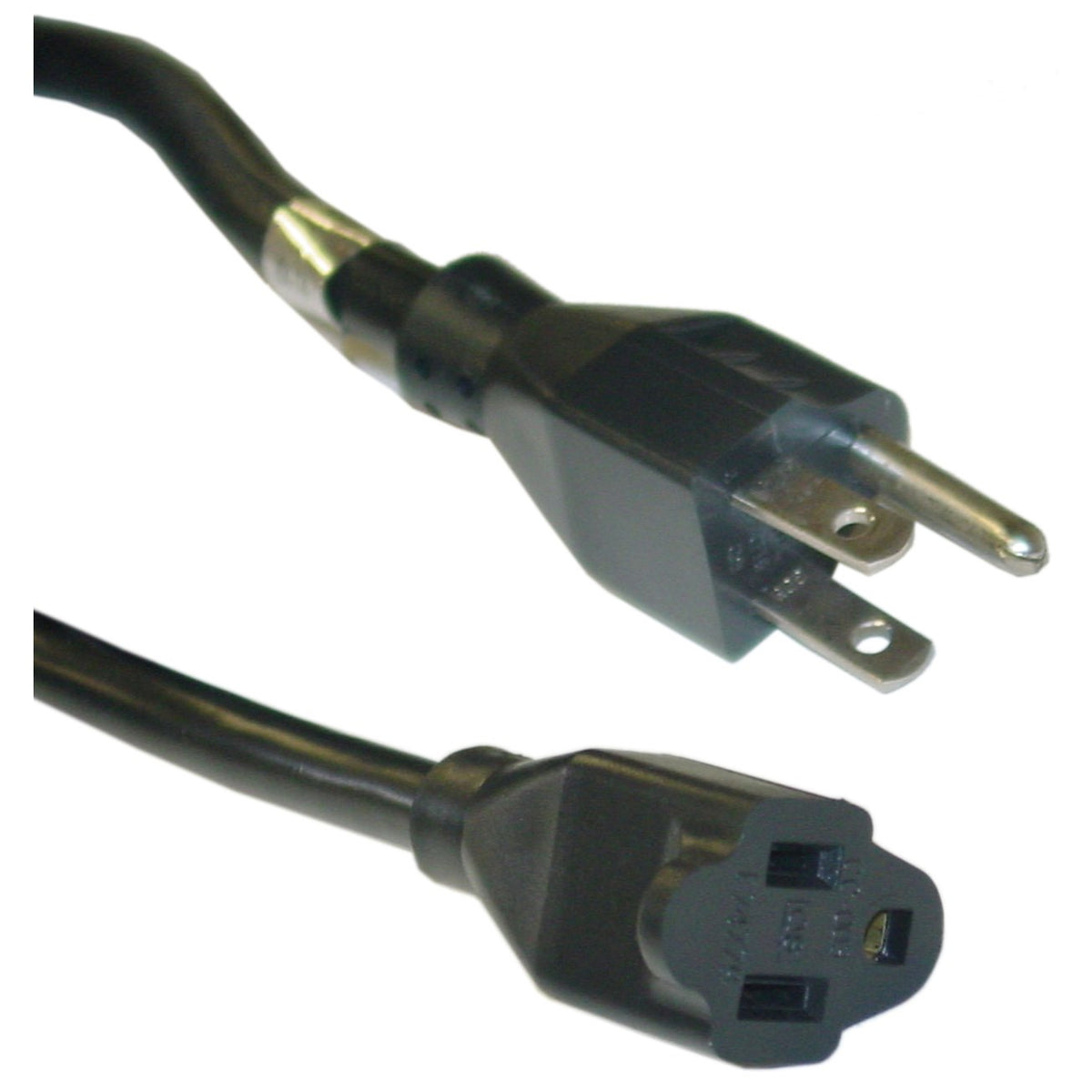 CableWholesale 6ft Power Extension Cord NEMA 5-15P to 5-15R