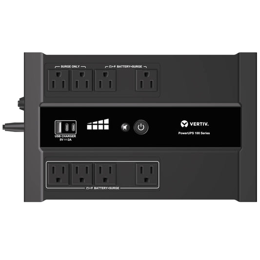 Vertiv Liebert PowerUPS 100 PST6-900LVMT UPS 900VA Battery Backup USB-C+A